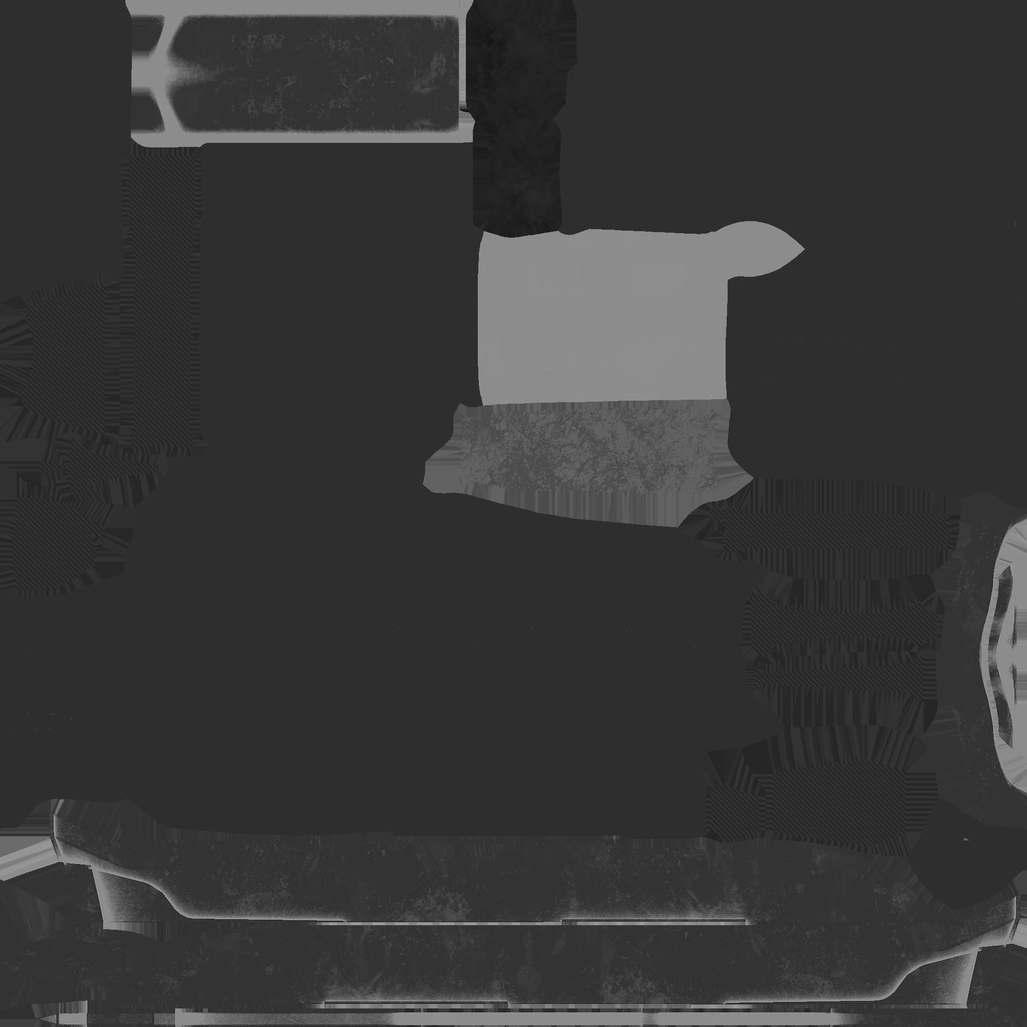 Sniper Gunblade 07 Black Camouflage - Character SciFi Design Low-poly 3D model_21