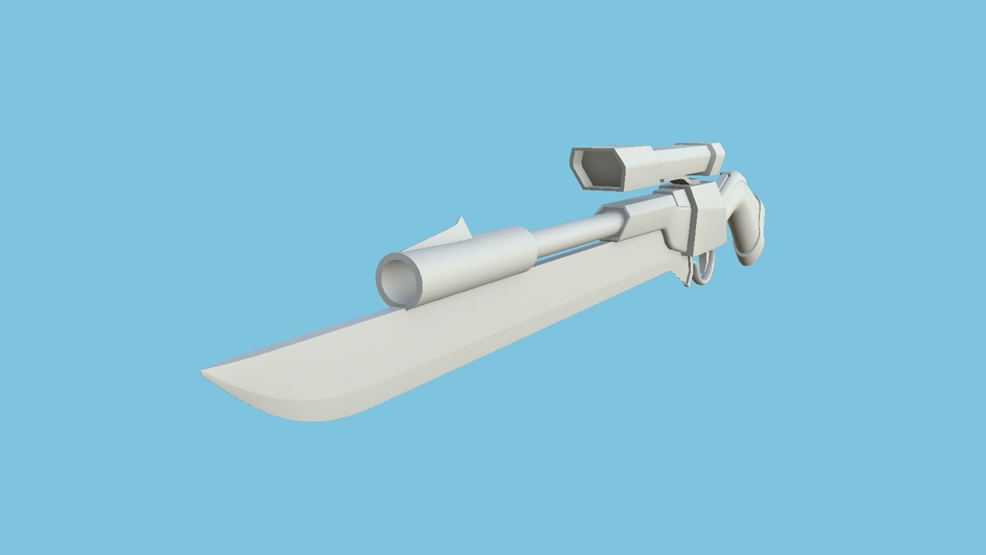Sniper Gunblade 07 Black Camouflage - Character SciFi Design Low-poly 3D model_12