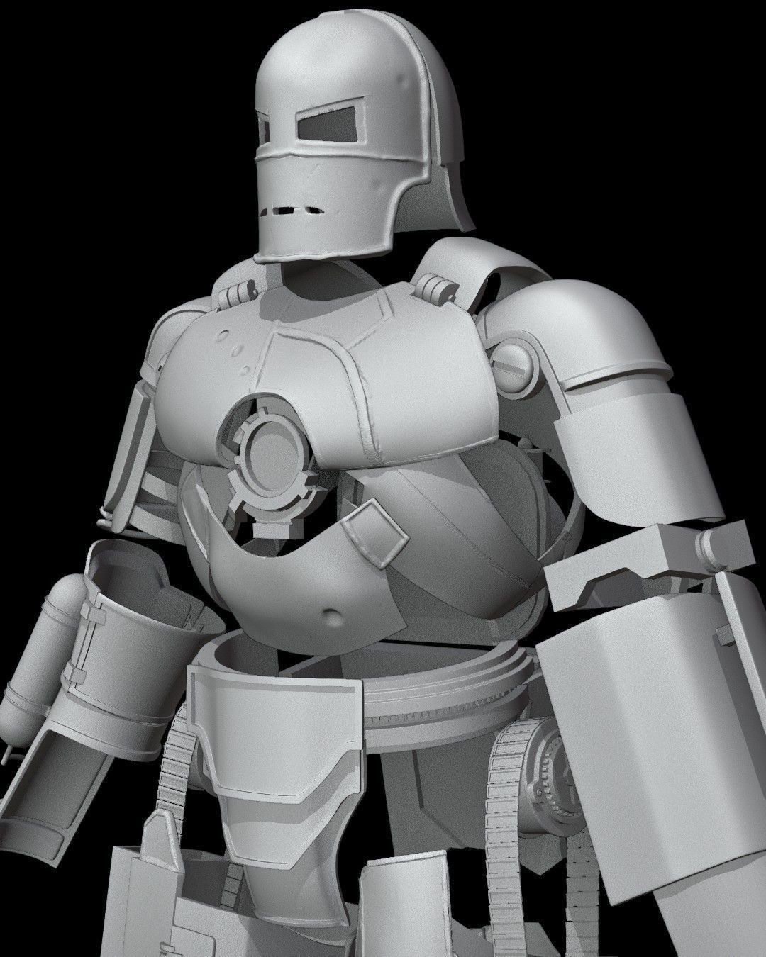 Iron Man Mark 1 Full Armor 3D print model_5