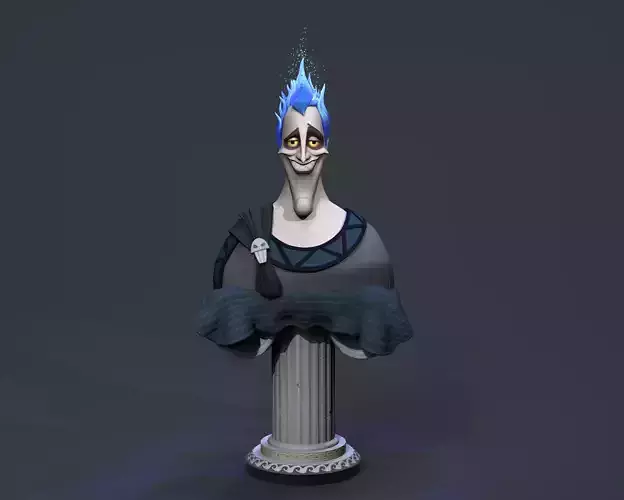 Hades bust with hair