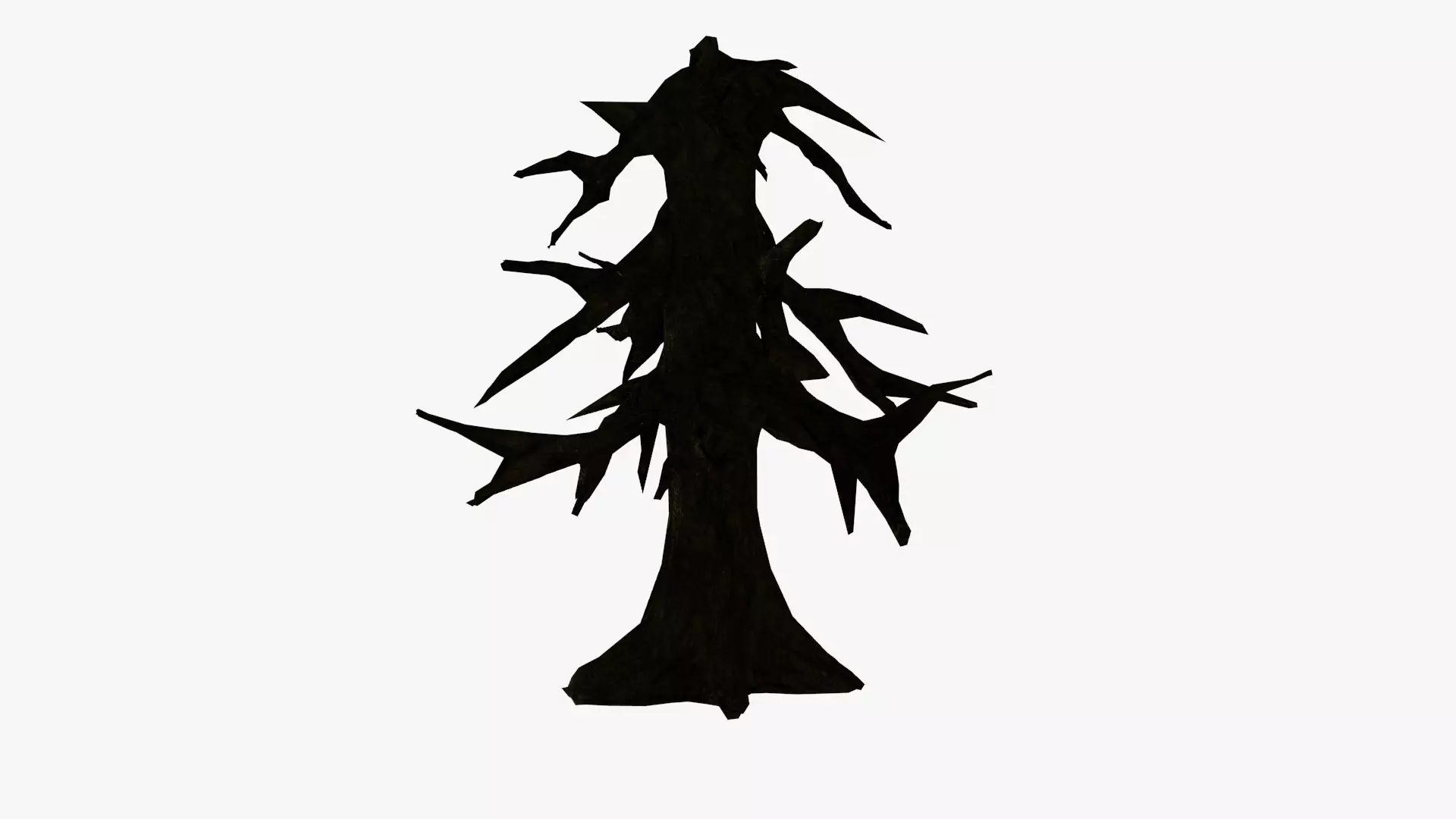 Dry Spooky Dry Tree Low-poly 3D model