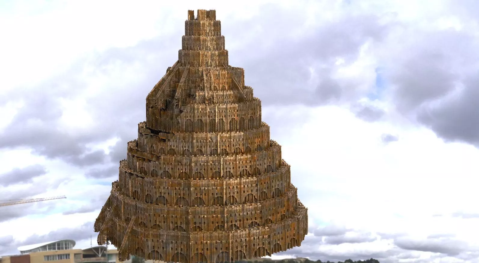 Babylon Tower of Babel Under Construction 3D model_0