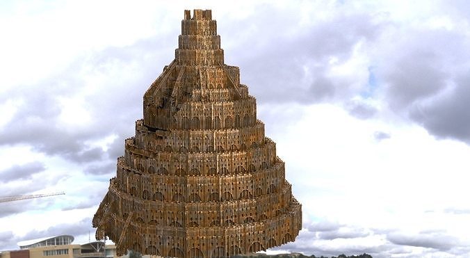 Babylon Tower of Babel Under Construction 3D model