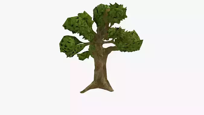 Tree Nature Green Semi Cartoon Low poly