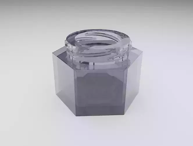 bottle hexagonal glass jar