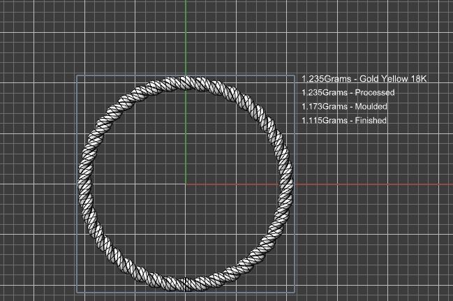 Rope Ring 3D print model_1