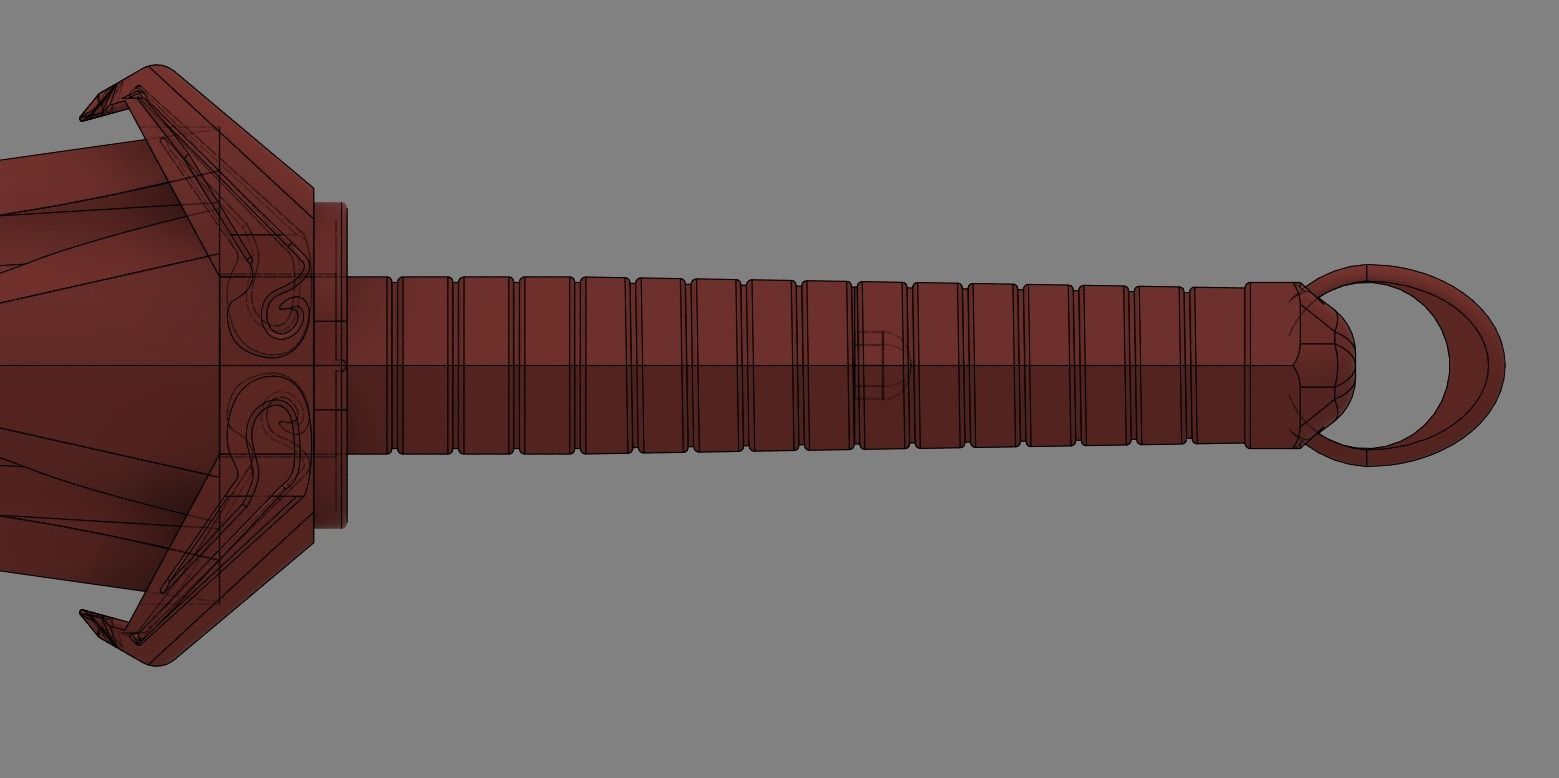 Ragnarok - Valkyrie Short Sword 3D print model_9