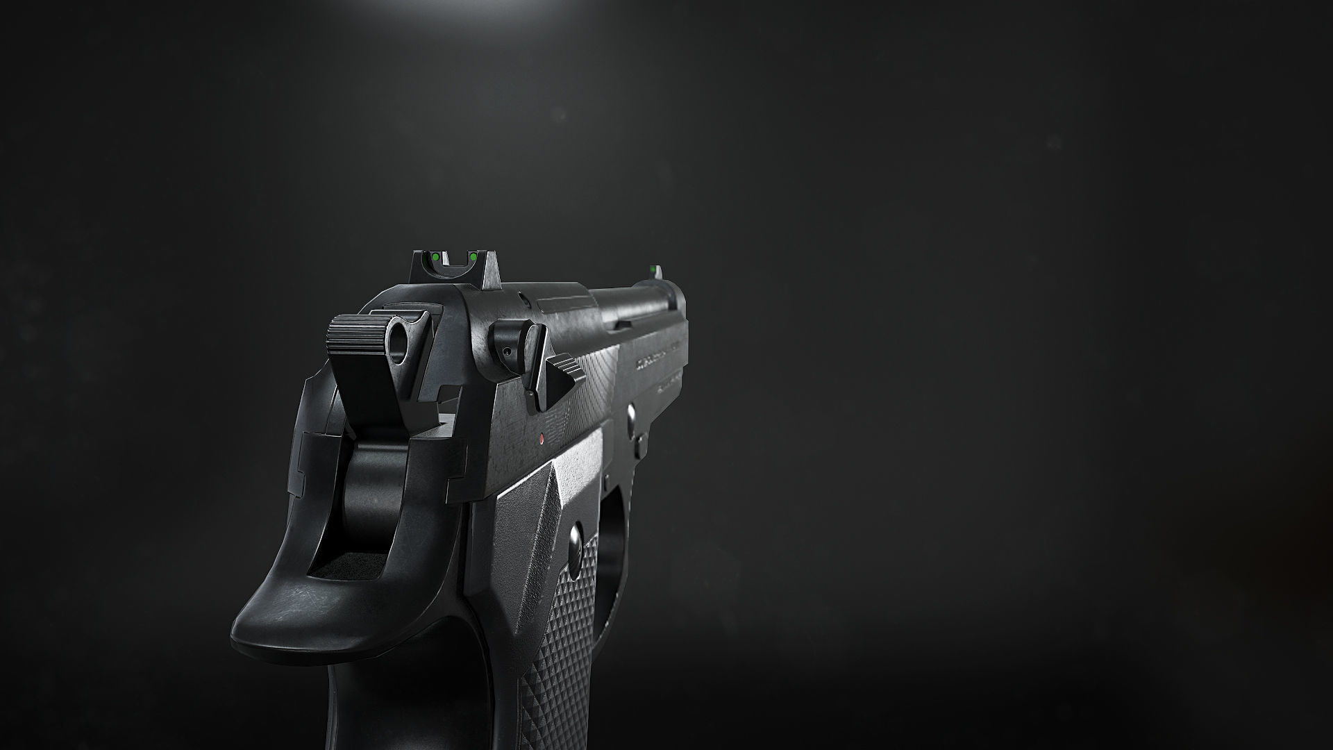 Berreta 92 Low-poly 3D model_5