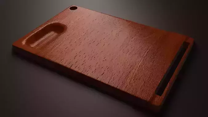 Wooden chopping boards 3D model with PBR