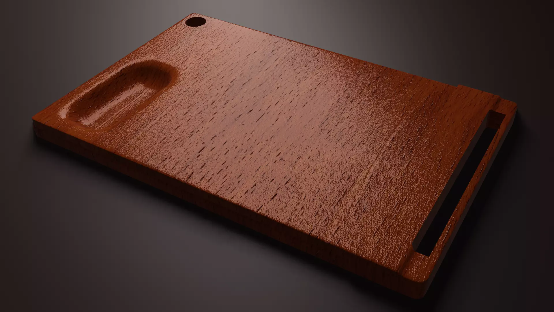Wooden chopping boards 3D model with PBR 3D model_0