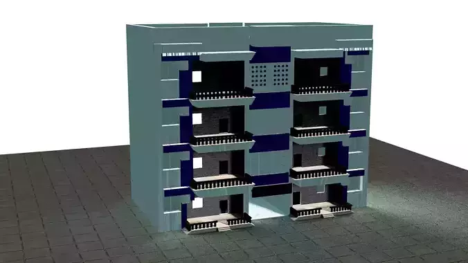 Apartment building at night