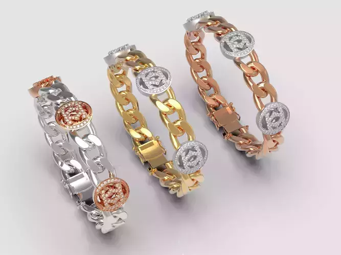 Cuban Bracelet With  Diamonds