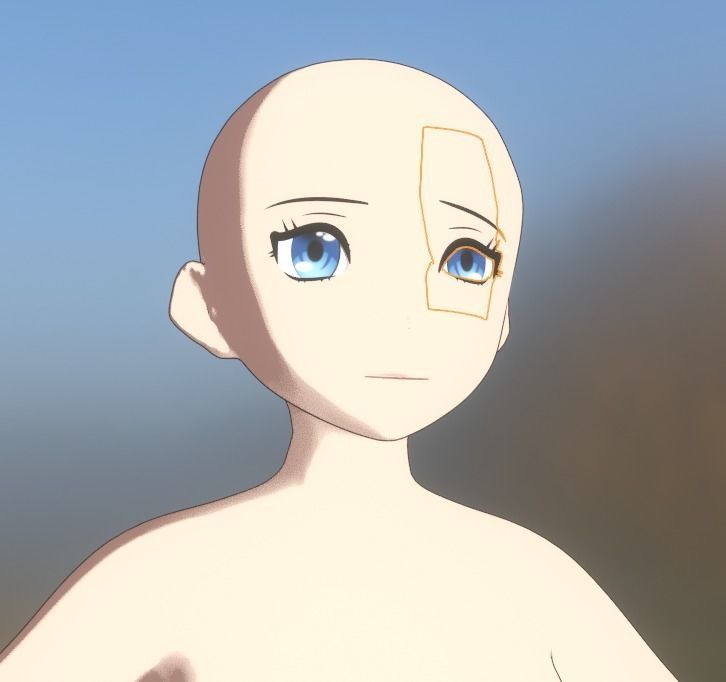 Basic Adult Anime Female Character Low-poly 3D model_3