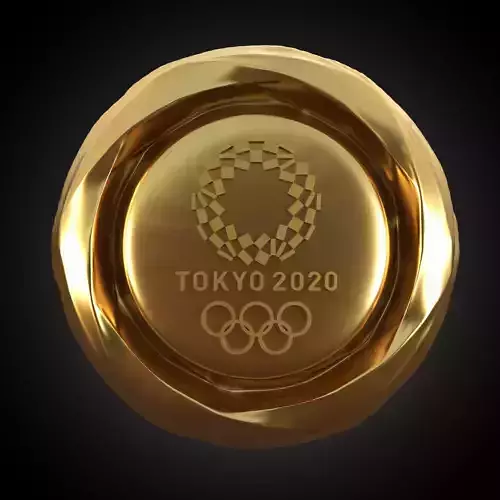 Tokyo 2020 Olympic Medal 3D print model