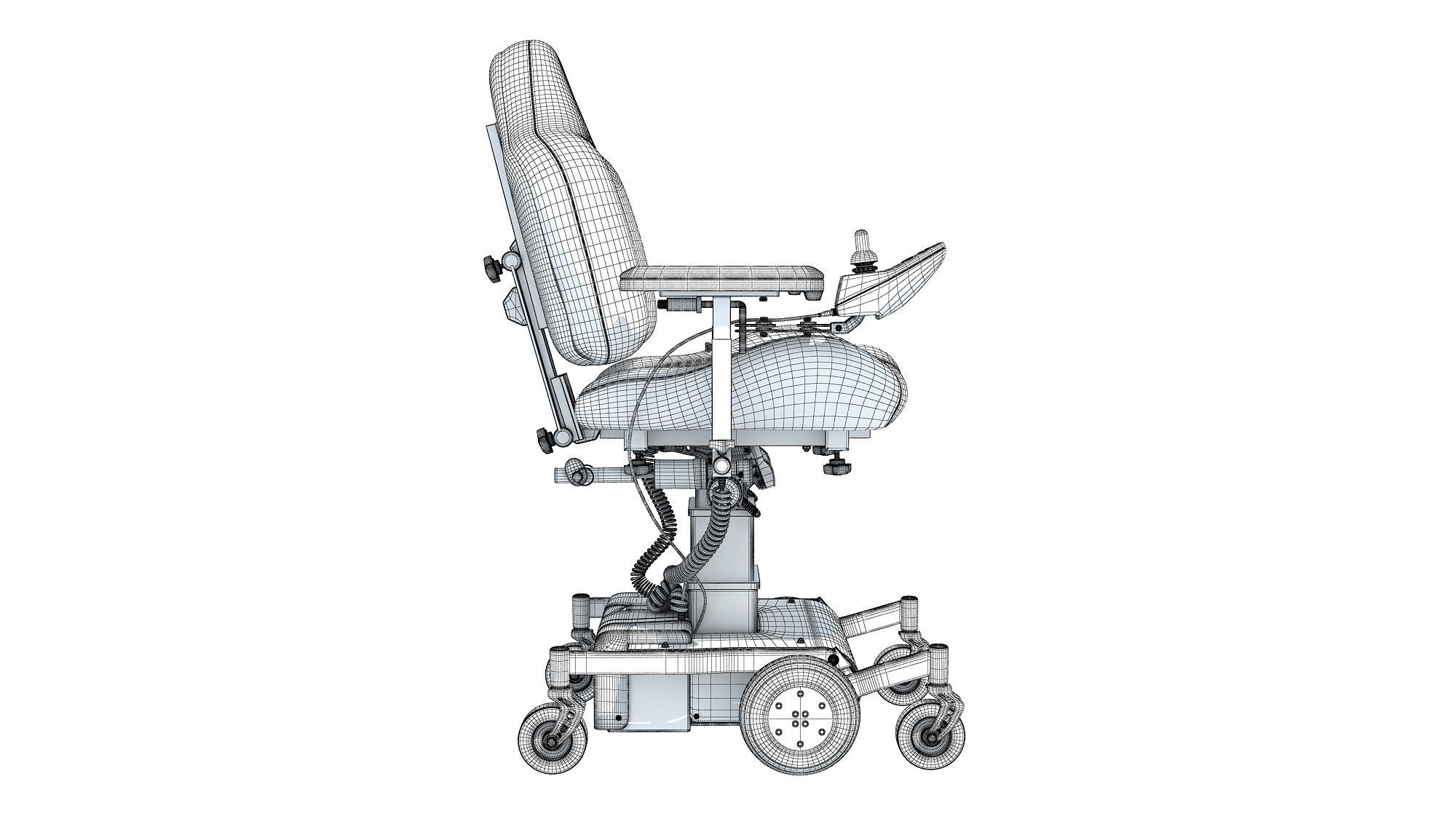 Electric Wheelchair 3D model_14