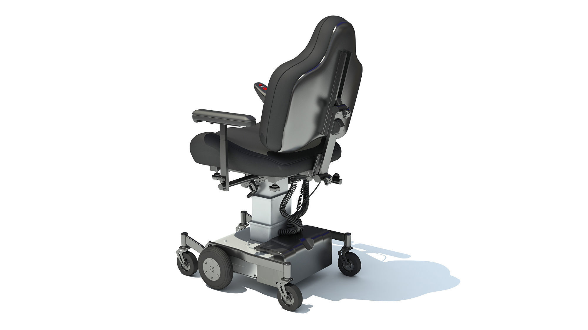 Electric Wheelchair 3D model_2