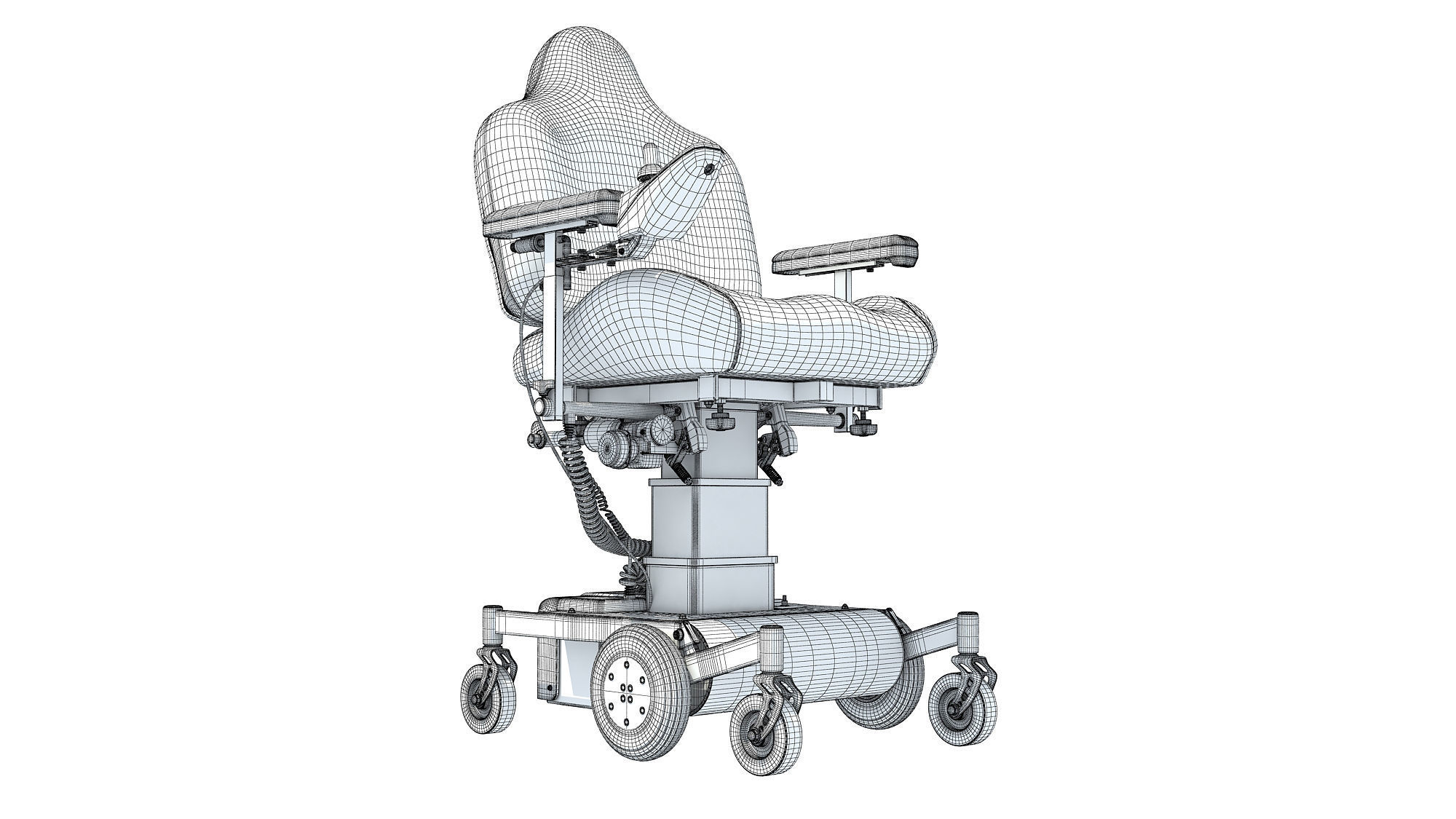 Electric Wheelchair 3D model_15