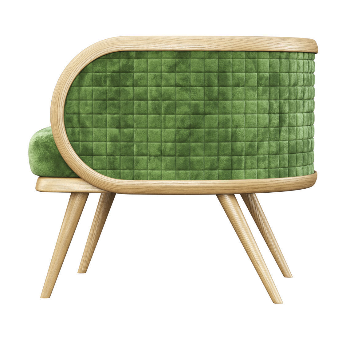 Victoria velour dining chair DC18  3D model_1