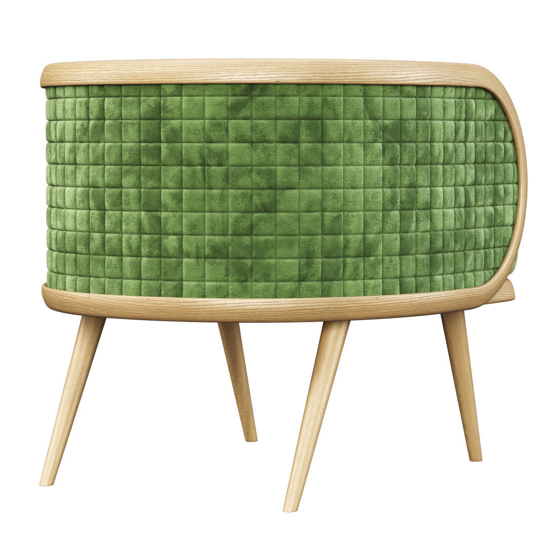 Victoria velour dining chair DC18  3D model_2