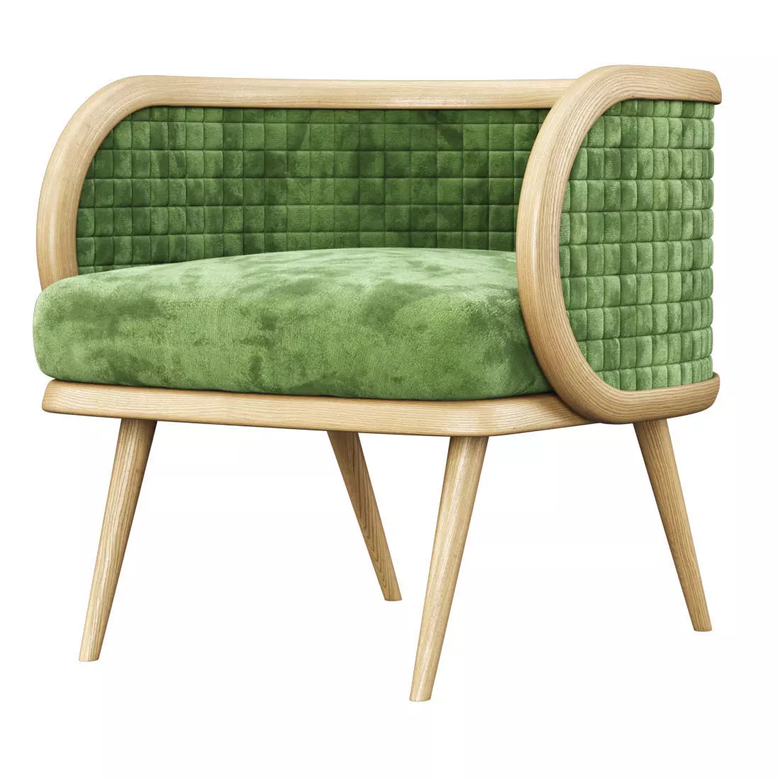 Victoria velour dining chair DC18  3D model_0