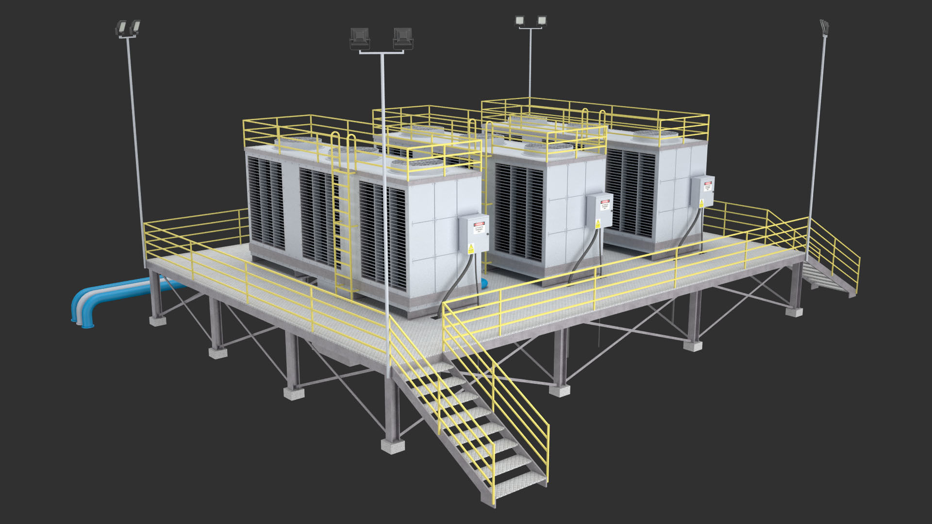 Industrial Air Conditioning 1 3D model_2