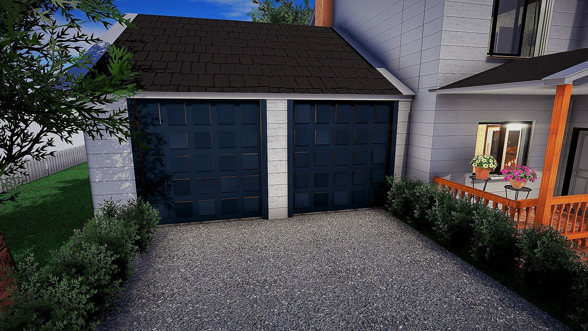 Realistic House Interior and Exterior Low-poly 3D model_11