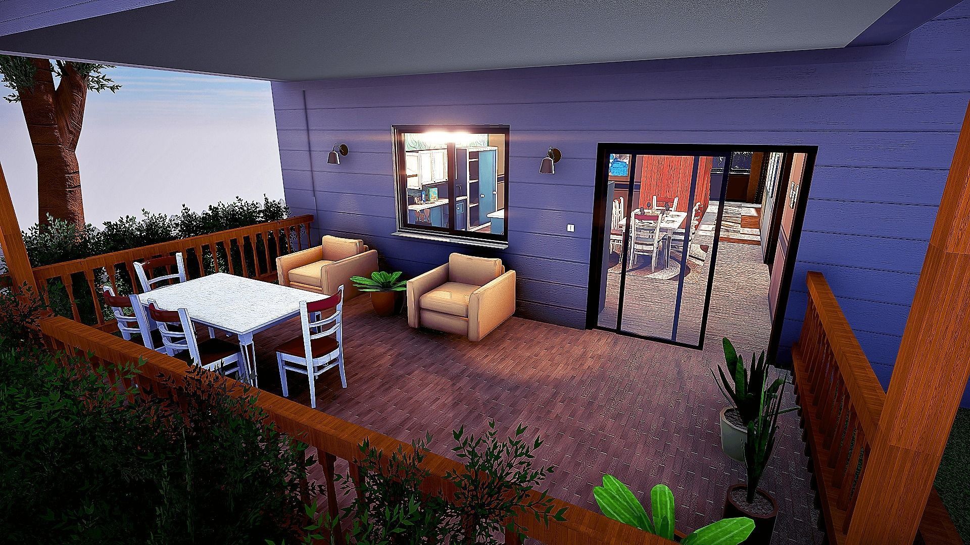 Realistic House Interior and Exterior Low-poly 3D model_22