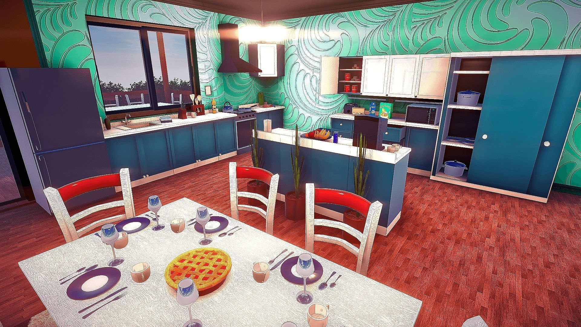 Realistic House Interior and Exterior Low-poly 3D model_15