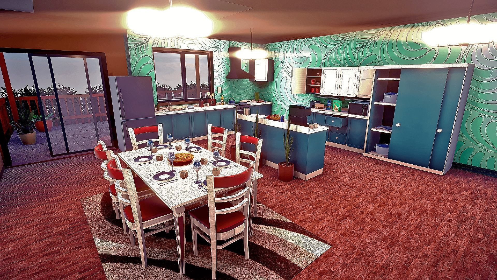 Realistic House Interior and Exterior Low-poly 3D model_7