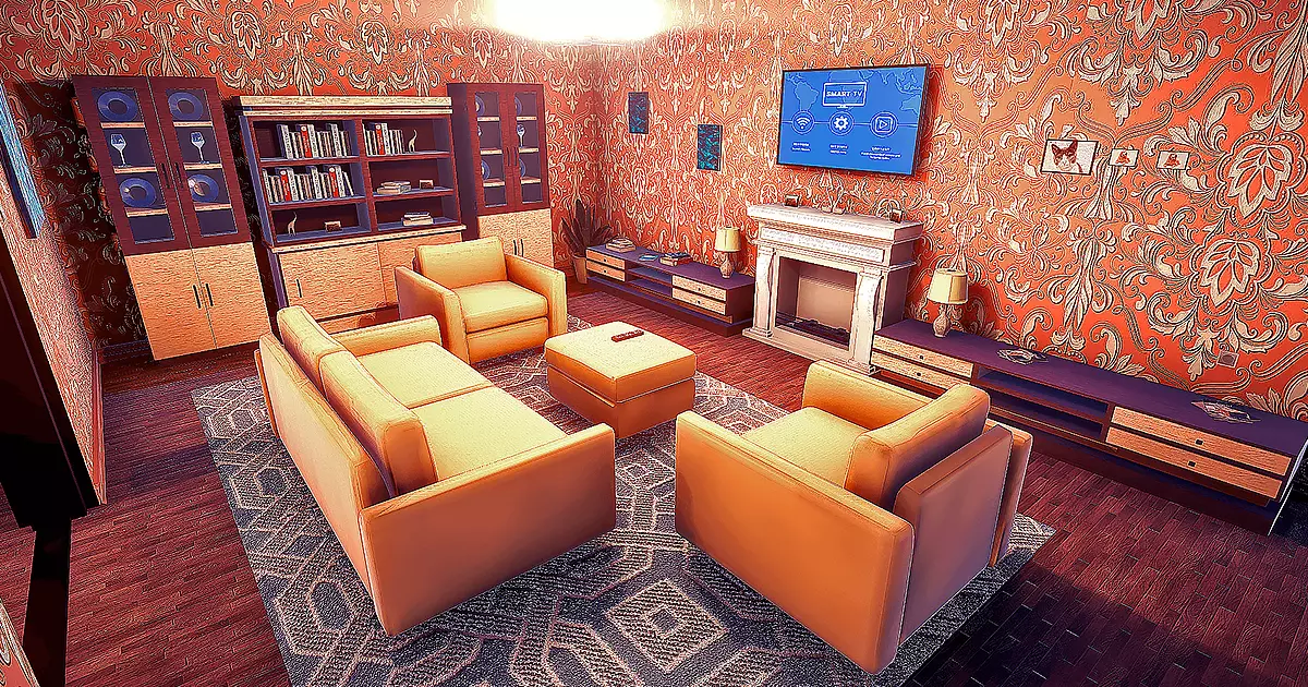 Realistic House Interior and Exterior Low-poly 3D model_0