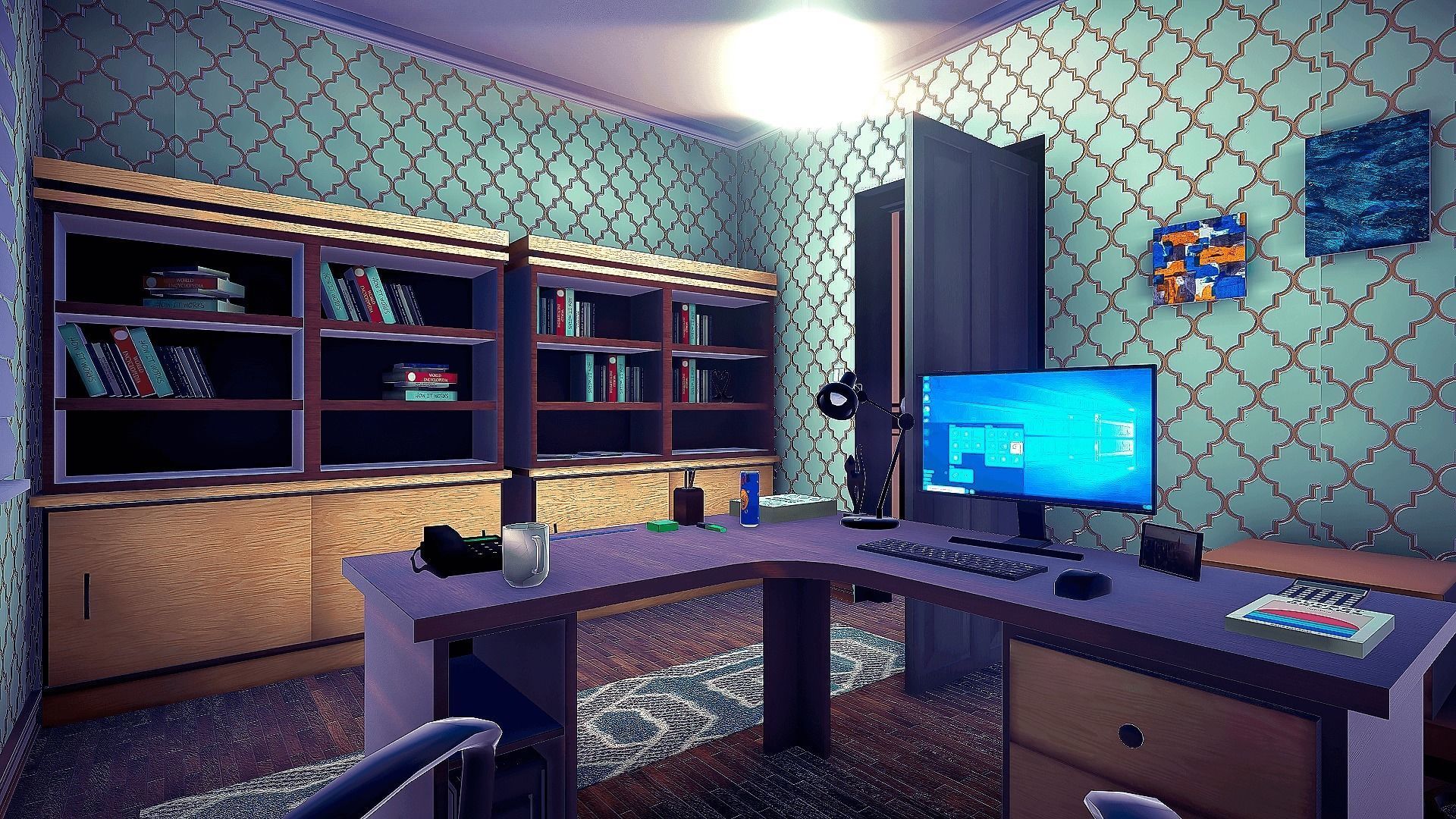 Realistic House Interior and Exterior Low-poly 3D model_10