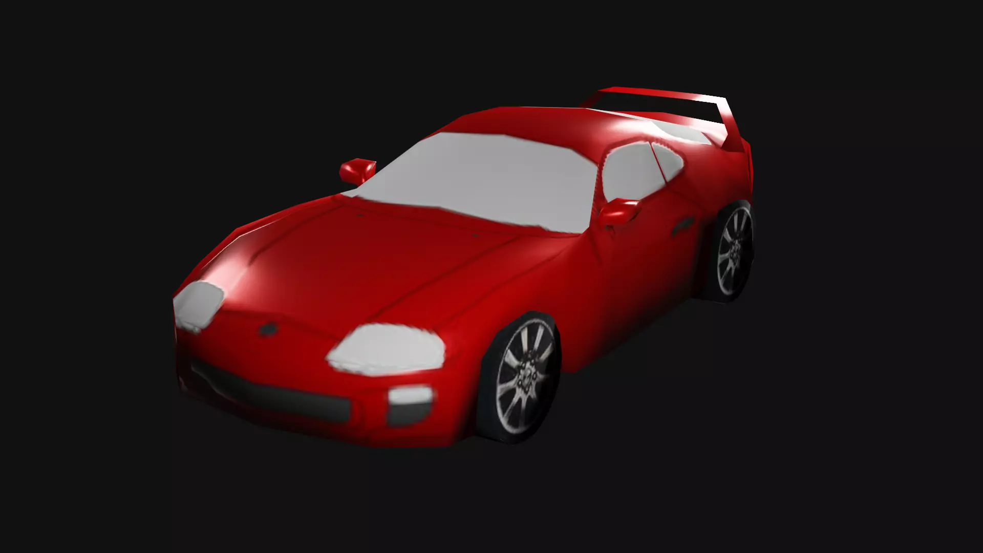 Toyota supra PS1 style Free low-poly 3D model