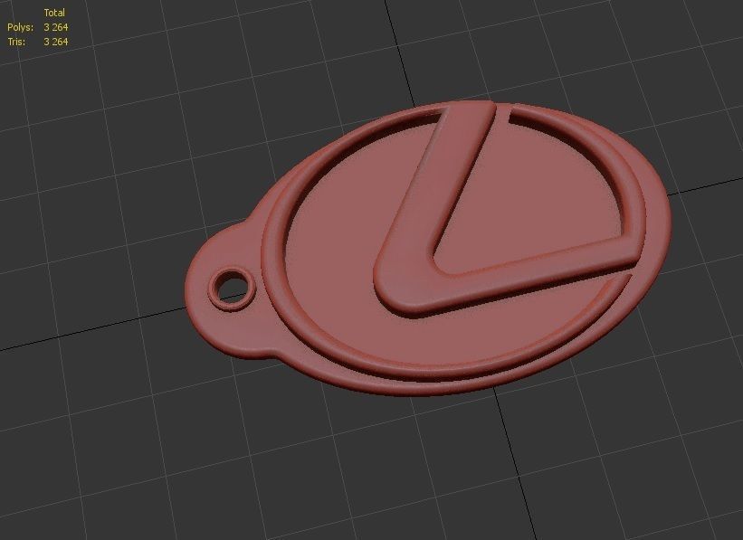 thumbnail image 2 of KCM Lexus 3D Alloy Keychain - Black Chrome Letter Logo Nameplate - F-SPORT Style 2 of 2