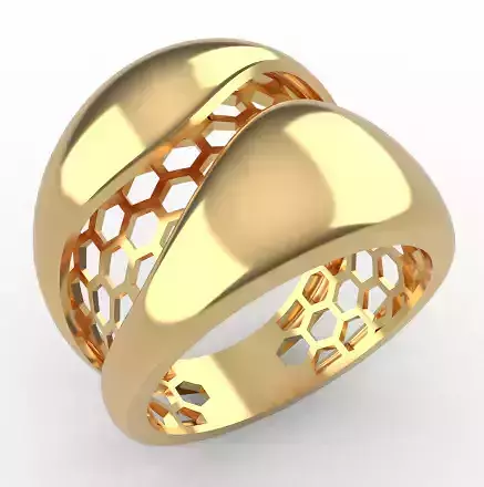 Plain gold ladies ring