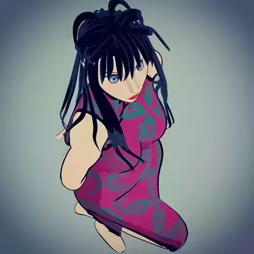 Xiaohua girl in dress