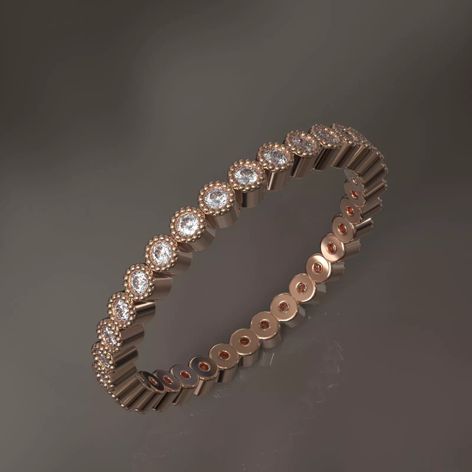 milligrain ring 3D print model_0