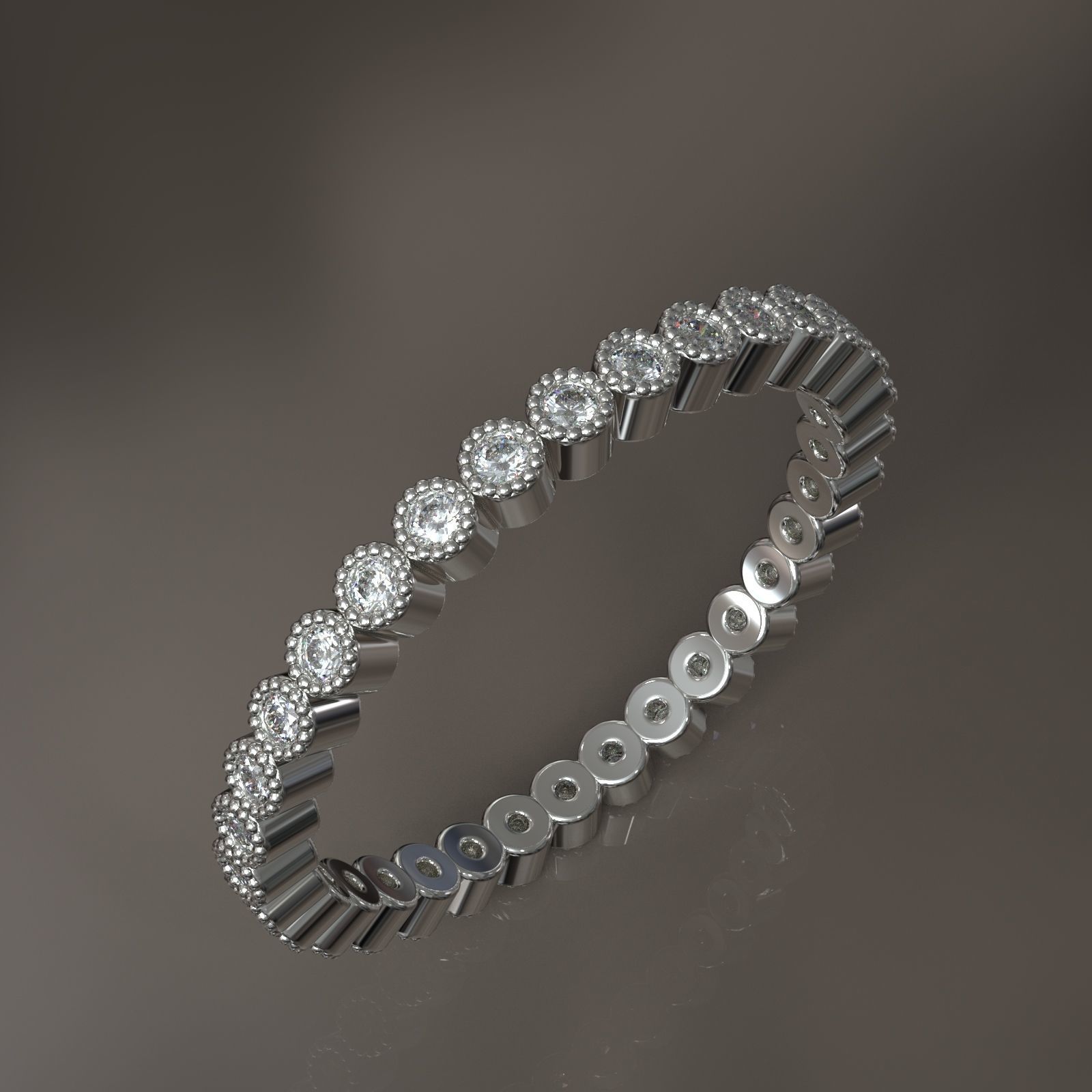milligrain ring 3D print model_5