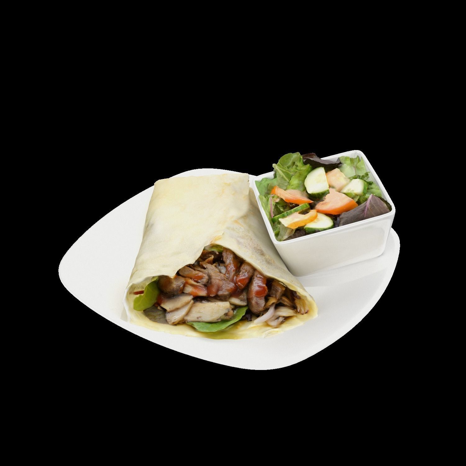 Cheese steak Low-poly 3D model_4