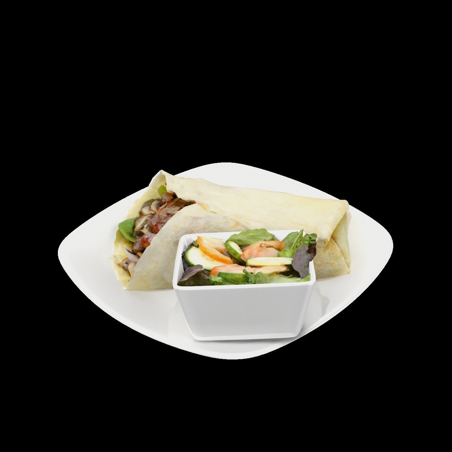 Cheese steak Low-poly 3D model_2