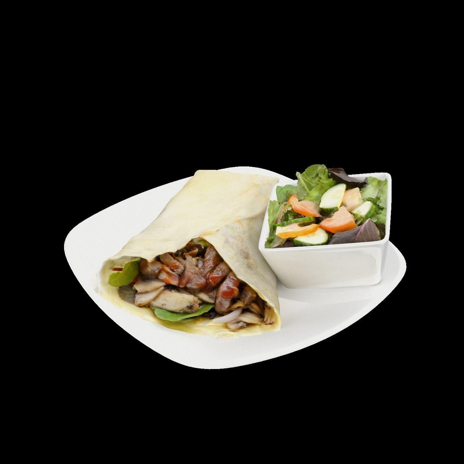 Cheese steak Low-poly 3D model_3