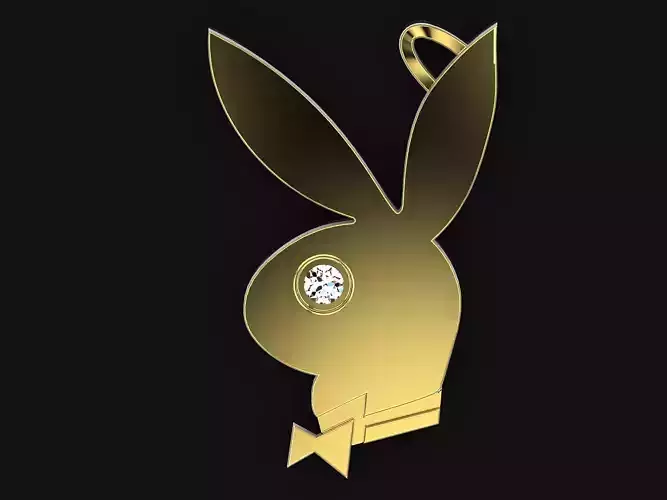Playboy gold bunny pendant