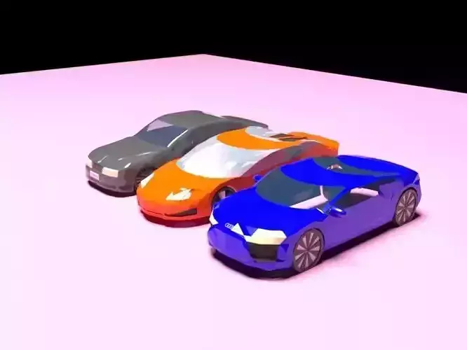 LOW POLY AUTOPACK orange car