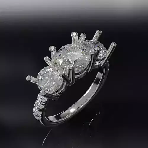 three stone engagament rings