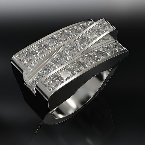 princes cut rings 3D print model