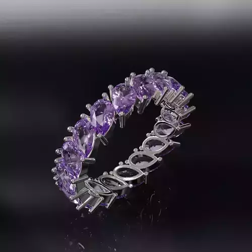 eternity pear diamond ring 