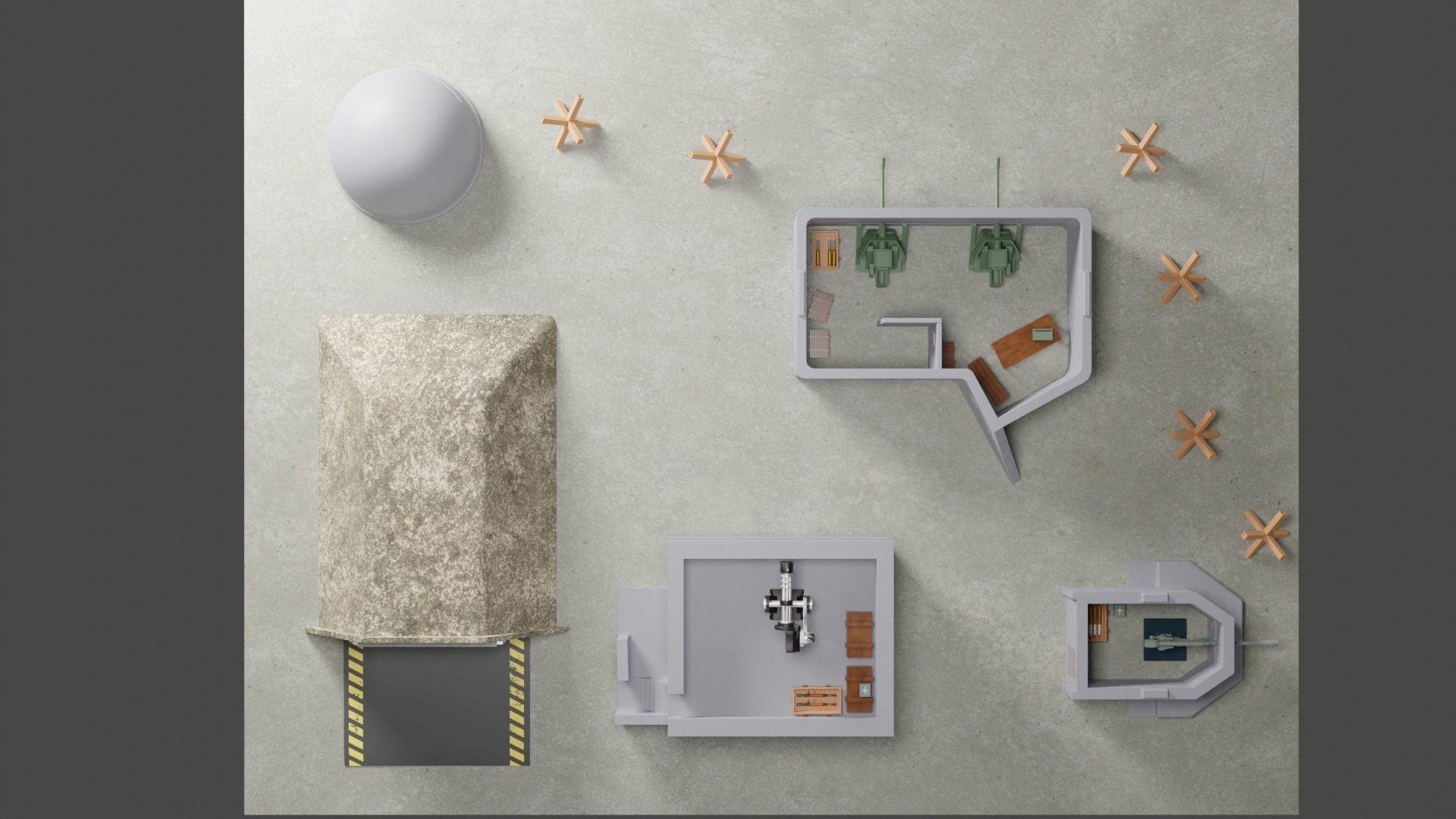 War Pillboxes 3D print model_2