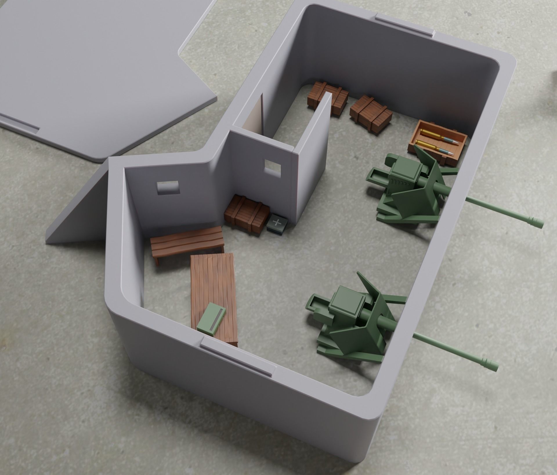 War Pillboxes 3D print model_1