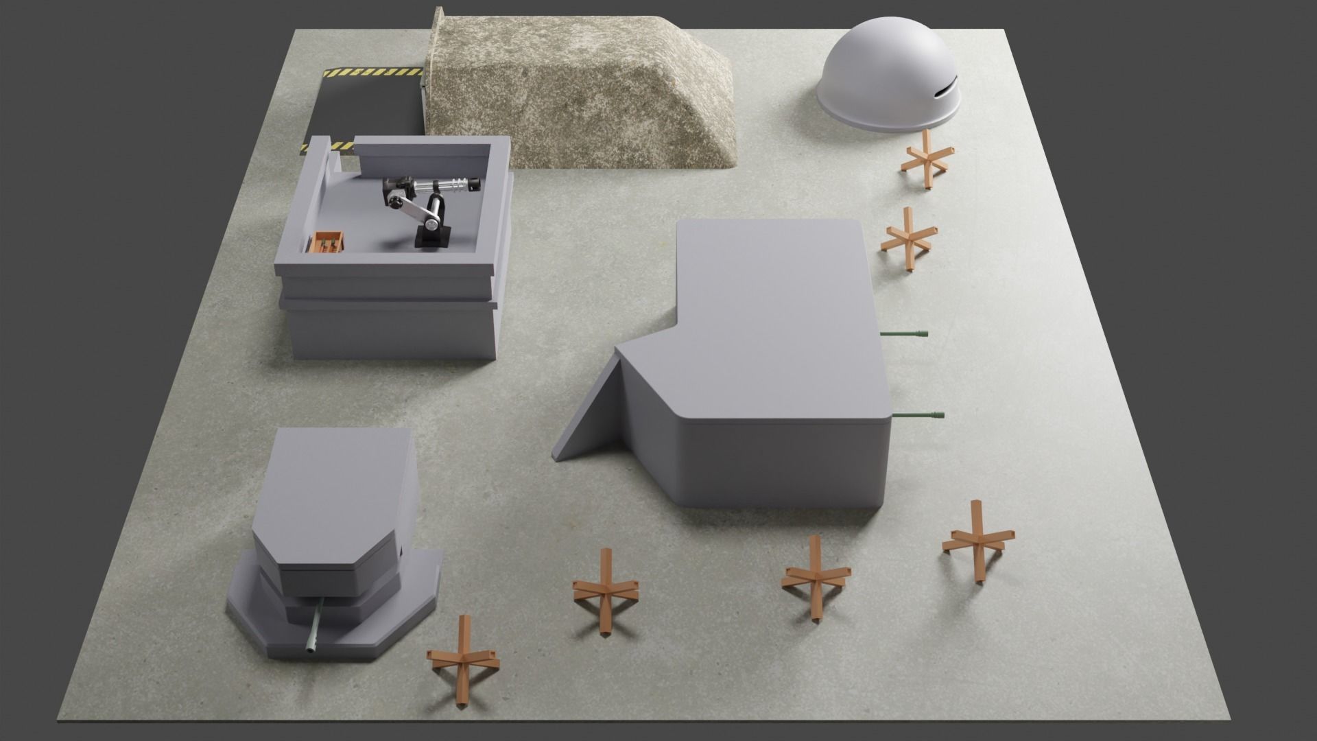 War Pillboxes 3D print model_4