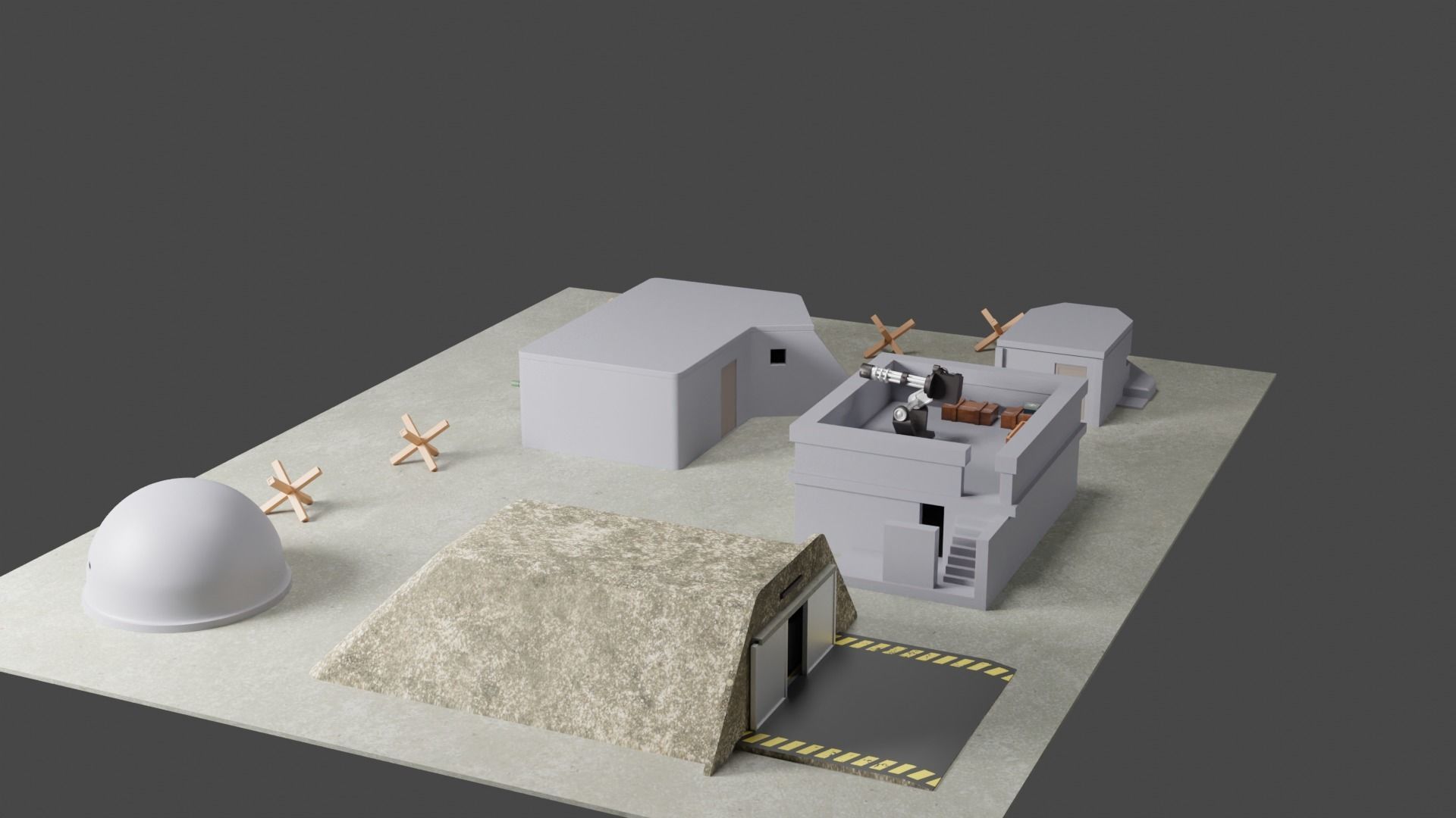 War Pillboxes 3D print model_3