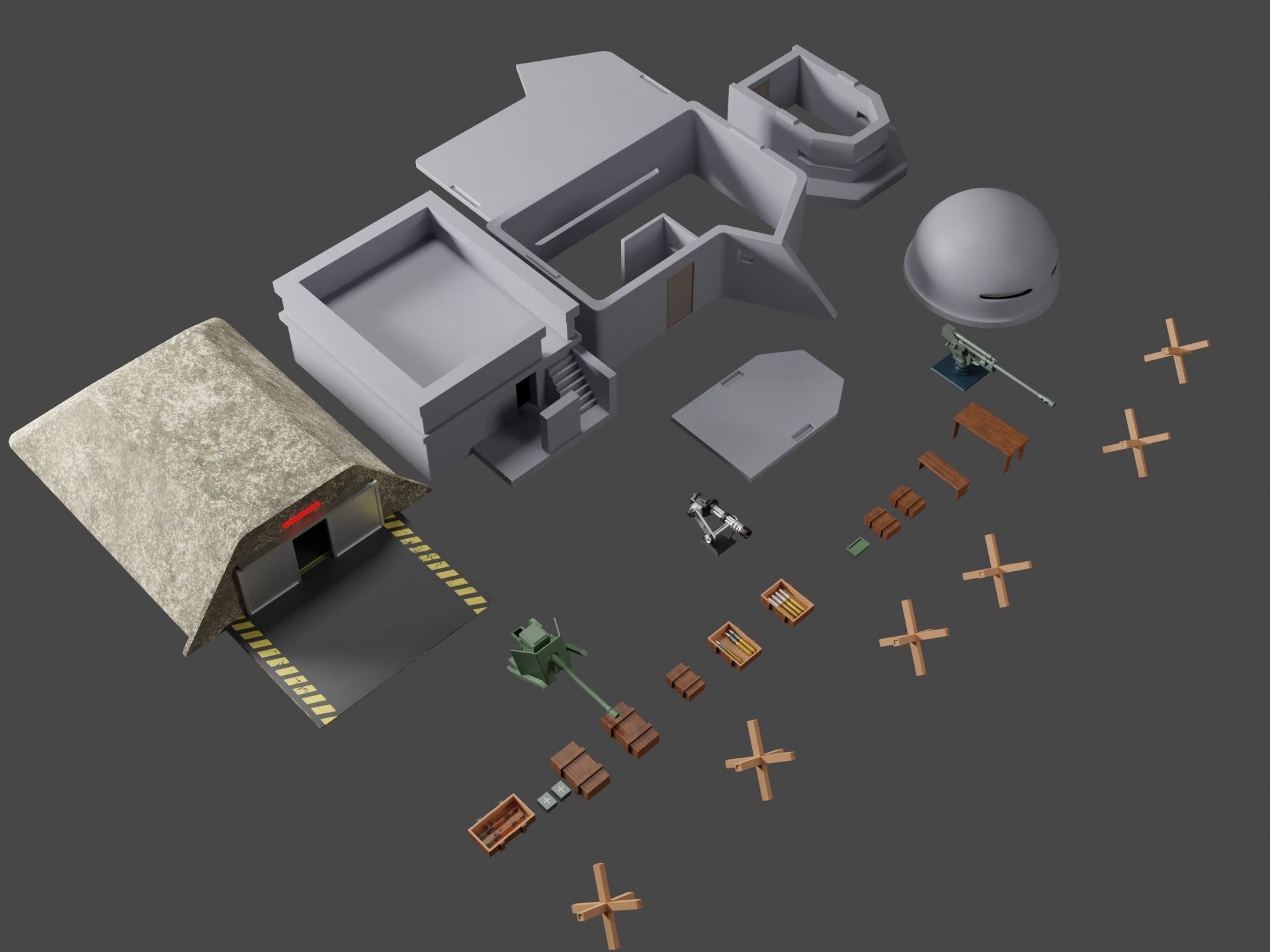 War Pillboxes 3D print model_9